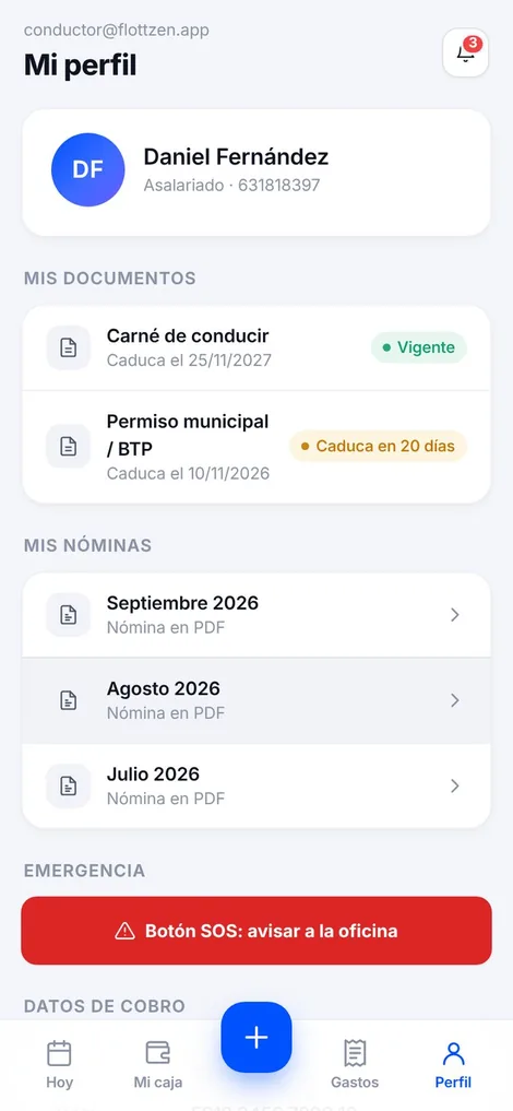 Pantalla Perfil